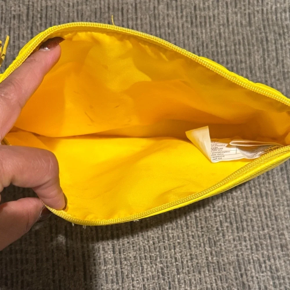Elizabeth Arden Vibrant Yellow Quilted Cosmetic Bag